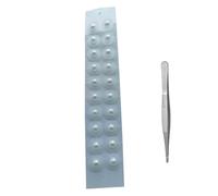 SQOYEI Perles Magnétiques Graines D'oreille Stimulation Du Stress, Cristal Oreille Presse Graines Acupuncture Avec Pince à épiler Coupe-Faim Mariage(Pearl - 20pcs)