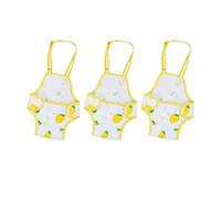 SQOYEI Printemps été 3 Pièces Chiot Couches pour Chiens, Lavable Réutilisable Culotte Chiennes Chaleurs pour Teddy Anti-Fuite Couche Chien Femelle(Jaune,M)