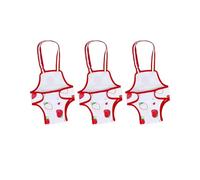 SQOYEI Printemps été 3 Pièces Chiot Couches pour Chiens, Lavable Réutilisable Culotte Chiennes Chaleurs pour Teddy Anti-Fuite Couche Chien Femelle(Rouge,S)