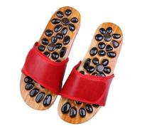 SQOYEI Réglable Chaussons de Massage des Pieds pour La Fatigue, Insomnie Intérieur Pantoufles de Massage pour Femme Antidérapant Pantoufles D'acupression Ménage(Rouge,39-40 EU)