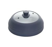 SQOYEI Repliable Couvercle Micro Ondes, Economiseur D'espace Cloche Micro Onde Verre Résistant Aux Hautes Températures Verre Cloche Alimentaire(M)