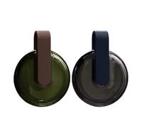 SQOYEI Rond Boite Appareil Dentaire Léger et Portable avec Poignée en Silicone Boite Gouttiere Dentaire Trous D'aération Réglables Dentiers Partiels Boite Dentier Adulte Office(Green+Black)