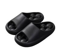SQOYEI Salle de Bain Antidérapant Pantoufles de Massage pour Femme, Anti-Odeur Pantoufles D'acupression pour Les Parents, Chaussons de Massage des Pieds Ménage(Noir,40-41 EU)