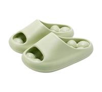 SQOYEI Salle de Bain Antidérapant Pantoufles de Massage pour Femme, Anti-Odeur Pantoufles D'acupression pour Les Parents, Chaussons de Massage des Pieds Ménage(Vert,35-36 EU)