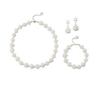 SQPZM Collier de Perles Véritables d'Eau Douce pour Femme, Nuance Ivoire Crème, Cadeau Luxueux pour Épouse, Mère et Amoureuse