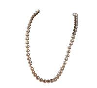 SQPZM Collier de Perles Véritables d'Eau Douce pour Femme, Nuance Ivoire Crème, Cadeau Luxueux pour Épouse, Mère et Amoureuse