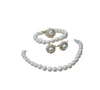 SQPZM Collier de Perles Véritables d'Eau Douce pour Femme, Nuance Ivoire Crème, Cadeau Luxueux pour Épouse, Mère et Amoureuse