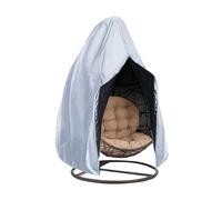 SQQCREATO Housse pour Fauteuil Œuf Housse De Chaise Suspendue en Coquilles D'œufs, Pliable, Résistante Aux Intempéries, Protection Solaire, for Cour(Silver,190T Single)