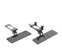 SQQCREATO Support Clavier Support de Rangement en métal for Clavier, 1 pièce, tiroir inférieur Bureau, glissière, Souris, Support Rotatif réglable(Black 55cm)