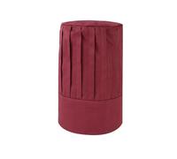 SQQCREATO Toque De Cuisinier Casquette élastique de cuisine for hommes, hôtel, Restaurant, Chef, chapeaux hauts, service restauration, boulangerie, gâteau, respirant, chapeau moyen(Dark Red,M)