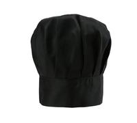 SQQCREATO Toque De Cuisinier Casquette élastique de cuisine for hommes, hôtel, Restaurant, Chef, chapeaux hauts, service restauration, boulangerie, gâteau, respirant, chapeau moyen(Black,L)