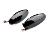 SQRHDF Clignotant rétroviseur Indicateur Clignotant Lampe Répétiteur Latéral Pour JAGUAR XK8 S-type XK 8/XKR LED Marqueur Dynamique Clignotants 2x cache clignotant(Smoky-black)