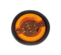 SQTGJJJ Clignotants Auto Feu Arrière Rond LED 24 V 4,92 Pouces Feu Freinage Position Latéral Clignotant Indicateur D'avertissement Réflecteur Remorque VTT Feu Clignotant Rétroviseur(Jaune)