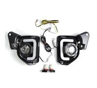 SQTGJJJ Feu Antibrouillard Avant à LED Lot de 2 feux antibrouillard/feux jour à LED 12V ABS pour Toyota pour Hiace 2014-2018 avec clignotant (noir) LED Lampe Travail