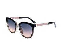 SQUAD Lunettes de soleil Pour Femme , Des lunettes La demoiselle Carré Bleu Rose Dégradé avec des paillettes roses