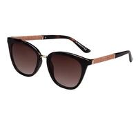 SQUAD Lunettes de soleil Pour Femme , Des lunettes La demoiselle Mode Carré avec des paillettes marron Protection 100% UV