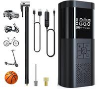SQUADO Mini compresseur d'air portable voiture - Gonfleur électrique multifonctionnel avec écran LCD