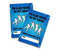 Squads Lot de 30 cartes postales pour la Saint-Valentin Gamer Zero Builds Boys Fort Skins 10,2 x 15,2 cm