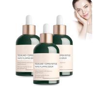 Squalane + peptide en cuivre sérum repulpant rapide, peptides de cuivre sérum pour le visage, entreprises sériques de visage hydratant avec des peptides de cuivre augmentant le collagène (3PCS)