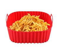 Square airfryerPlate - Cuvette de cuisson en silicone anti-adhésive - Panier à friteuse d'air réutilisable durable - Ustensile de cuisine - Accessoire de cuisine sain - Poêle à griller pour une