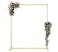 Square Arch Backdrop Stand Balloon Wedding Arch Frame Disassembled and Reused for Garden Ceremony Wedding Birthday Decoration