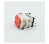 Square Cap 2NO 2NC 8pins Momentary/reset Push button Switch With lamp AC 3A/250V 6A/125V NWPNLXEA(Rot)