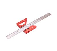 Square Center Scribe - Multifunctional Aluminum Marking Gauge, Detachable Ruler for Straight Line Drawing and Angle Positioning, High-Accuracy Circle Locator for Center Detection | Carpenter