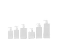 Square Clear Bottle Liquid Soap Whipped Mousse Points Bottling Shampoo Lotion pour Salle de Bain(1PC White,250ml)