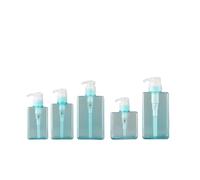Square Clear Bottle Liquid Soap Whipped Mousse Points Bottling Shampoo Lotion pour Salle de Bain(Blue,250ml)
