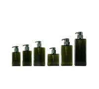 Square Clear Bottle Liquid Soap Whipped Mousse Points Bottling Shampoo Lotion pour Salle de Bain(Green,250ml)