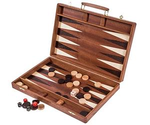 Square - Coffret Backgammon EXLUSIVE - 38 cm Acajou - Jeu de Société -