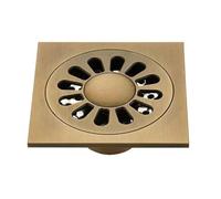 Square Copper Floor Drain, Antique Odor Proof Core Drain, Quick Drainage Kit with Removable Grate, Shower Drain with Hair Strainer(#4)