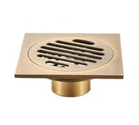 Square Copper Floor Drain, Antique Odor Proof Core Drain, Quick Drainage Kit with Removable Grate, Shower Drain with Hair Strainer(#1)