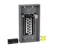 Square D by Schneider Electric HOM2448M100PCVP Homeline Centre de charge du disjoncteur principal intérieur 100 A, 24 espaces, 48 circuits avec couvercle, lot économique (prêt à être branché neutre)