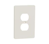 Square D X Series Outlet Plaque murale 1 prise moyenne Plus Duplex amande claire mate