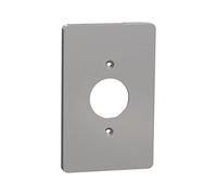Square D X Series Plaque murale à prise unique, 1 interrupteur de taille moyenne, gris mat