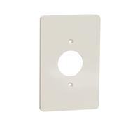 Square D X Series Plaque murale à prise unique, 1 prise de courant moyenne Plus, amande claire mate
