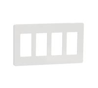 Square D X Series Plaque murale sans vis pour prise de courant et interrupteur Blanc mat Taille standard