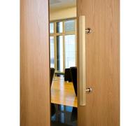 Square Door Handles Brushed Nickel, Interior Bedroom Kitchen Push Pull Door Bar Hardware Gold, Two-Side Entry Handle(Length 50cm(20inch))