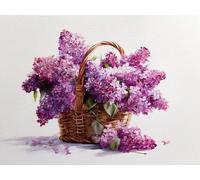 Square Drills Diamond Painting Full Adulte Kits, 5D DIY Carré Diamant Art Images Peinture, Fleurs de lilas Cristal Débutant Complet Set, Point De Croix, Enfant Décoration Murale Maison 30x40 cm F-160
