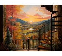 Square Drills Diamond Painting Full Adulte Kits, 5D DIY Carré Diamant Art Images Peinture, Paysage coucher de soleil Cristal Débutant Complet Set, Point De Croix, Enfant Décoration Murale 70x90cm F555
