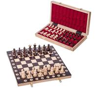 Square - Echecs en Bois - AMBASADOR Mini - 35 x 35 cm - Échiquier & Pièces d'échecs