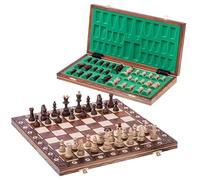 Square - Echecs en Bois Consul + 2 x Extra Dames - 48 x 48 cm - Échiquier & Pièces d'échecs lestées en métal