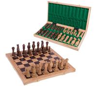 Square - Échecs en Bois Espagne LUX- Chêne - 65 x 65 cm - Pièces d'échecs sculptées