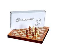 Square - Echecs en Bois - MAGNETIQUE 290 - Acajou - Échiquier - 29 x 29 cm & Pièces d'échecs