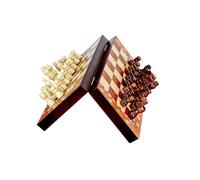 Square - Echecs en Bois - MAGNETIQUE 290 - Acajou - Échiquier - 29 x 29 cm & Pièces d'échecs