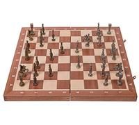 Square - Echecs Roi Arthur LUX - Pièces d'échecs en Métal & Échiquier - Acajou