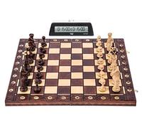 Square - Echecs Set S1 - Échiquier SENATEUR LUX + Horloge d'échecs DGT 1001