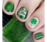Square Faux Nails Patrick's Day Press On Nails Artificial Fals Glues On Designs French Tips Français Glues Acryliques Pour Les Femmes Clear