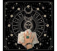 Square Form Pendulum Divinations Mat Nappe de jeu de société Coussin de table Tissu de jeu de société Métaphysique Tapis de Tarot Carte pour lire des dieux Nappe Table Astrologie